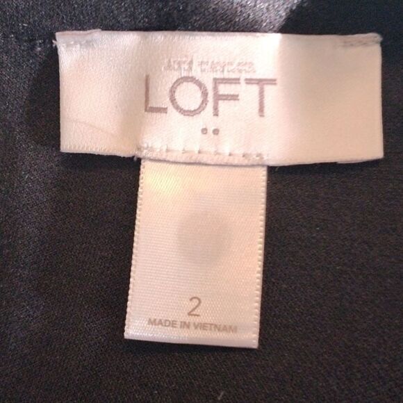 Loft Ponte Knit Dress With Faux Leather Trim - Picture 7 of 9